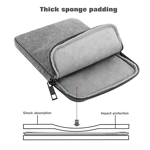 MoKo 7-8 Inch Tablet Sleeve Bag, Polyester Pouch Cover Case Fits iPad mini (A17 Pro) 8.3" 2024, iPad mini 6/5/4/3/2/1, Samsung Galaxy Tab S2 8.0, Tab A 8.0, ZenPad Z8s 7.9,Light Gray - color: Light Gray, size: 7-8 inch