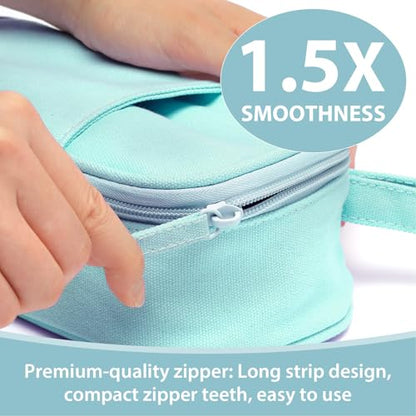 SPACEMATE Pencil Case Pouch Box Bag School Supplies Girls Boys Kids, Cute Preppy Stuff Large Big Capacity Aesthetic Pen Organizer, Back to College Stationary, Eggshell Blue, Heavy Duty Canvas, 1800ml - color: Eggshell Blue