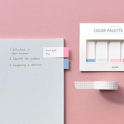 Monolike Color Palette Sticky Index 500 Set 4P - Self-Adhesive Memo Pad 30 Sheets - color: Index 500