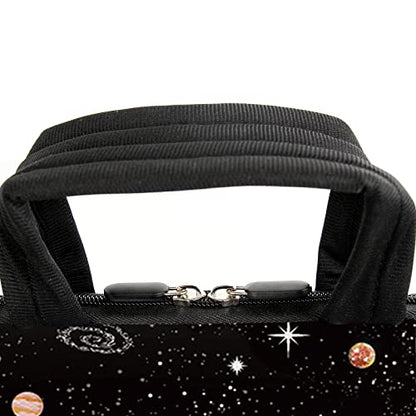 AMARY 13" 13.3" laptop sleeve chromebook case adjustable shoulder strap with handle accessory pocket (Mountains Galaxy) - color: Mountains Galaxy