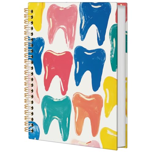 Dentist Gifts Notebook Journal, Dental Hygienist Assistant Office Gifts for Women, Dentist Office Supplies,Hardcover Spiral Journal Notebook 5.5x8.3 Inch - color: Dentist Office