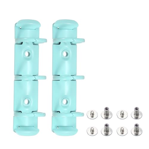 PATIKIL A8 3-Hole Ring Binder Mechanisms, 2 Set Binder Spines Replacement for Office Planners Documents Recipes Organization Storage, Blue - color: Blue