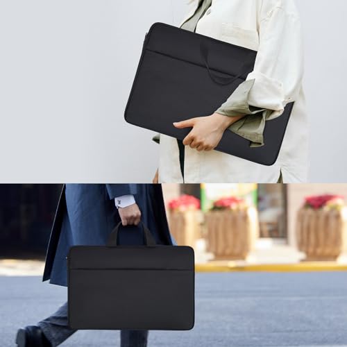 17 Inch Laptop Sleeve Carrying Case for HP 17 17.3" Laptop, HP Envy 17 17t 17m 17.3, Pavilion 17, ASUS Vivobook 17, LG Gram 17, MSI 17.3 inch Case Bag, Black - size: 17-17.3 Inch