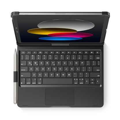 edaiser Swivel Keyboard Case for iPad 11th (A16) & 10th Generation, Black | 360 Degree Rotatable Protective Cover | Pencil Holder | Multi-Touch Trackpad | RGB Backlit | Flexible Adjustable View Angle - color: Black, size: iPad 10th/11th (a16)