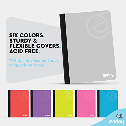 Enday Composition Notebooks College Ruled Paper, Grey Hard Cover Composition Notebook, Premium Lined Composition Books, 100 Sheets Ruled Notebook - color: Grey, style: College-Ruled