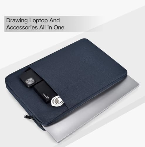 15.6 Inch Laptop Sleeve Case for HP Pavilion 15.6, Compatible with Acer Chromebook 15/ Aspire, ASUS Chromebook CX15/ VivoBook 15 16, Water Resistant Computer Carrying Bag, Navy Blue - color: Navy Blue, size: 15.6 -16 Inch