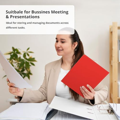 Taja Plastic Folders with Pockets (6 Pack, Red), 2-Pocket Folders with Business Card Slot, Heavy Duty, Fit Letter Size Documents, Perfect for School, Office & Business - color: E-red, size: 6 Pack