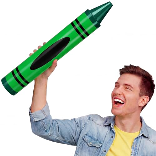 Gersoniel Green 15" Giant Crayon, Jumbo Non-Toxic Coloring Crayon for Back to School, Large Art Projects & Festival Art Events, Draw on Paper & Walls - color: Green