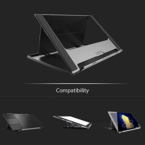 HUION ST200 Adjustable Laptop Stand for Desk, Aluminum Computer Stand | Foldable Desktop Stand, Multi-Angle Portable Desk Stand for Up to 10-16" Laptops, Tablets, Drawing Tablets, Pen Display