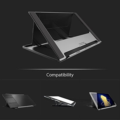 HUION ST200 Adjustable Laptop Stand for Desk, Aluminum Computer Stand | Foldable Desktop Stand, Multi-Angle Portable Desk Stand for Up to 10-16" Laptops, Tablets, Drawing Tablets, Pen Display