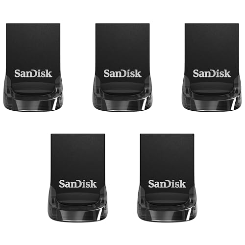 SanDisk 128GB 5-Pack Ultra Fit USB 3.1 Flash Drive (5x128GB) - SDCZ430-128G-B5CT, Black - size: 128GB (5-Pack), style: Up to 130MB/s