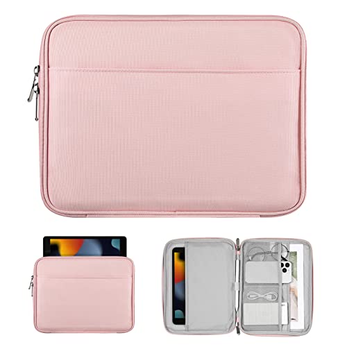 TiMOVO 9-11" Tablet Sleeve with Pocket for iPad A16 Tab, Pink | Protective Sleeve with Front Pocket, Fits iPad 11" A16 2025, 10th Gen 10.9", 10.2", Air 11/5th/4th Gen, Tab A9+ 11" - color: Pink