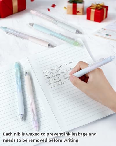 Erasable Pens, 6 Pack Fine Point 0.5mm Black Erasable Gel Pens with 360°Rotating Erasers, Make Mistakes Disappear, Comfort Grip for Drawing, Writing, Planning, and Crossword Puzzles (Black Ink) - color: Black Ink