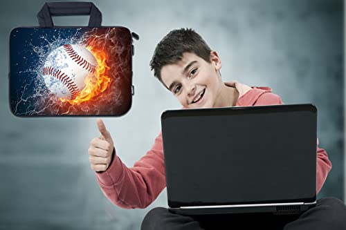 AMARY Laptop Sleeves 11.6" 12" Laptop Handle Bag Neoprene Notebook Carrying Pouch Chromebook Sleeves case (Baseball) - color: Baseball