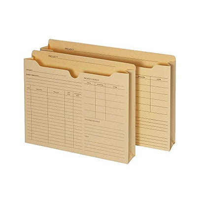 Staples Reinforced Pre‑Printed File Jackets, Letter Size, 2‑Inch Expansion, Manila, Durable Indexed Filing – 50/Box - style: 50 Pack