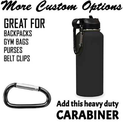 LaserGram Personalized Water Bottle, Grad Cap Class of 2023, 2024, 2025, 2026, 2027, Stainless Steel Double Wall Vacuum Insulated with Flip Top Straw, Custom Engraved Gift (40oz / 1180ml Black) - color: Black, size: 40 Ounces