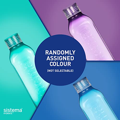 Sistema Square Water Bottle, 1 L - Assorted Colours - size: 33.8 Ounces