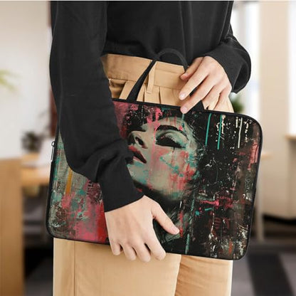 Laptop Sleeve Bag with Handle Computer Protective Soft Cover Case for 14 Inch 13 Inch Laptop,Girl Oil Painting - color: Girl Oil Painting