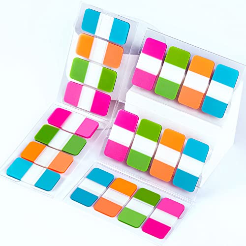 Golcellia 480 Pieces Sticky Tabs Transparent Sticky Notes, Colored Page Markers for Bookmarks, Writable and Repositionable Index Annotation Tabs - color: 4color, size: 3.6" x 2.8"