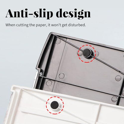 A4 Paper Trimmer 1-Piece - Paper Cutter Slider with Safety Blade, Sharp Slicer for Gift Cards, Photos & Cardstock, Easy Office/Craft Tool
