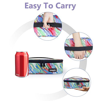 Gloppie Small Lunch Bag Insulated Lunch Box Mini Lunchbox Portable Lunch Cooler Bag Adult Lunch Pail Petty Food Containers Reusable Snack Bag, Camouflage Watercolor - color: Watercolor