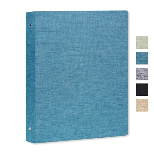 3 Ring Binder 1 Inch, Linen Binder for 8.5" x 11" Paper - Professional Planner with 2 Interior Pockets for School, Office, and Home Organization - color: Blue, size: 1 Pack
