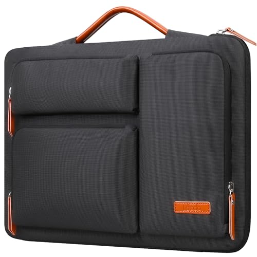 Lacdo 360° Protective 14 inch Laptop Sleeve Case for HP Lenovo Dell ASUS Acer Samsung Chromebook 14, HP Stream 14, Dell 14, Lenovo IdeaPad 14, Acer Spin 3, ASUS ZenBook 14" Computer Bag,Black - color: Black, size: 14 Inch