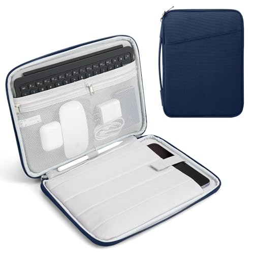 TiMOVO 9-11" Tablet Sleeve for iPad A16 & Galaxy Tab, Indigo | Protective Bag with Pockets, Fits iPad 10.9"/10.2" Air 11" 5th/4th Gen, Galaxy Tab A9+/A11+ 11" - color: Indigo, size: 9-11 Inch