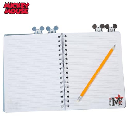 Disney Mickey Mouse Tab Journal Notebook, Spiral Bound, Cute Dividers, 8x7 | Vinyl Cover, Tabbed Dividers, Disney Mickey Mouse School & Office Supplies, Writing Journal, Diary, Travel Notebook, Notepad - style: Mickey Mouse