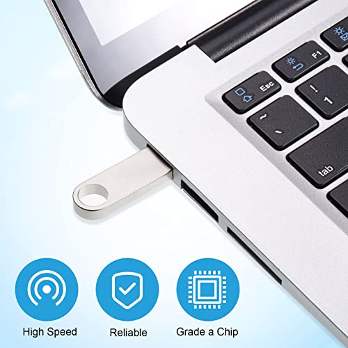 Fabbay 50 Packs 2.0 Flash USB Drives Bulk Waterproof Flash Thumb Drives Memory Pen Stick Small Mini Zinc Alloy Design for PC Computer Laptop Office School Data Storage Silver (128 Mb) - color: 128 Mb