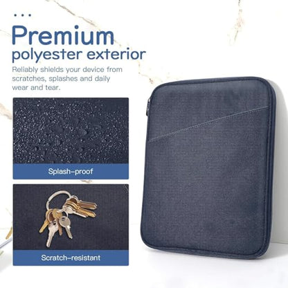 Dadanism 9-11 Inch Tablet Sleeve Bag Carrying Case, Indigo | Fits iPad (A16) 11th Gen 11", iPad 10th Gen 10.9" Air 5/4, iPad Air M4/Pro 11", iPad 9/8/7th 10.2", Galaxy Tab A11+ Plus 11" - color: Indigo, size: 9-11 inch
