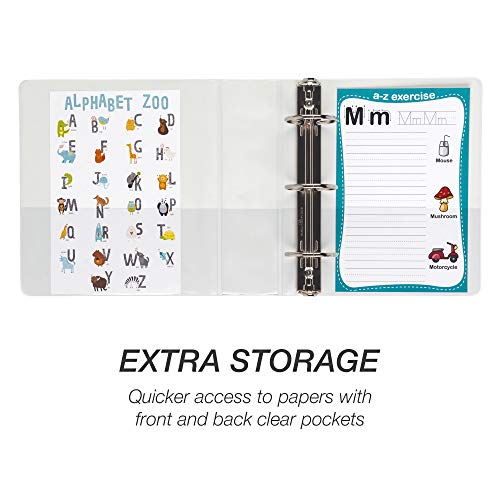 Samsill Economy 2 Inch Mini 3 Ring Binder, Round Ring Binder, Holds 5.5 x 8.5 Inch Documents, Customizable Cover, 2" View, Single, White - color: White, size: 2" View, style: Single