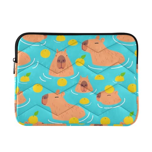 Cute Capybara Laptop Sleeve - 13/14 inch Waterproof Computer Bag for Women & Men - color: Cute Capybara