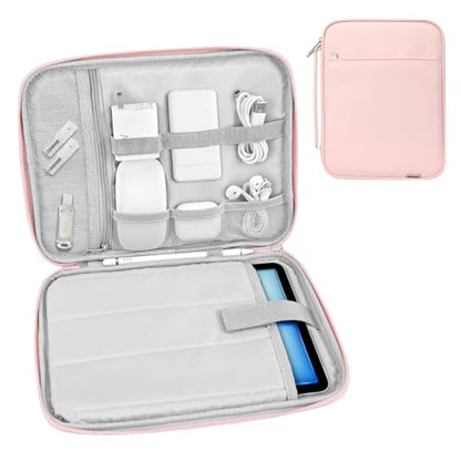 Dadanism 9-11 Inch Tablet Sleeve Padded Carrying Case with Handle, Protective Travel Bag for iPad A16 11" 2025, iPad Air M4/Pro M5 11", iPad 10th Gen 10.9", iPad 10.2", Galaxy Tab A11+ 11", Pink - color: Pink