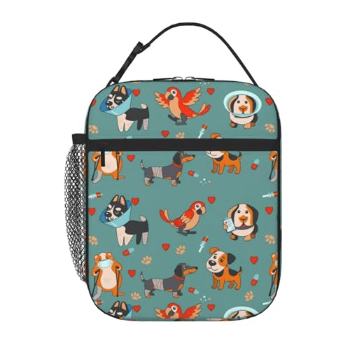 Cute Dog Insulated Lunch Box for Kids, Small Cooler Lunch Bag lunchbox for School, Toddler Lunch Box for Girls boys, Waterproof Durable Portable Lunch Tote Bag Food Container for Travel Picnic Work - color: Anime Dog