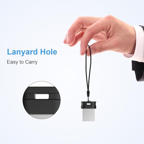 RAOYI 2 Pack 16GB USB 2.0 Flash Drive, Mini Fit USB Stick Ultra Slim Thumb Drive Jump Drive Zip Drive Pen Drive with Lanyard-Black - color: black 2 pack, size: 16GB-2.0
