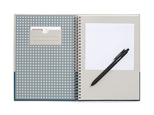 TRU RED Medium Hardcover Ruled Notebook, Gray/Teal - color: Gray/Teal, style: 1 Pack