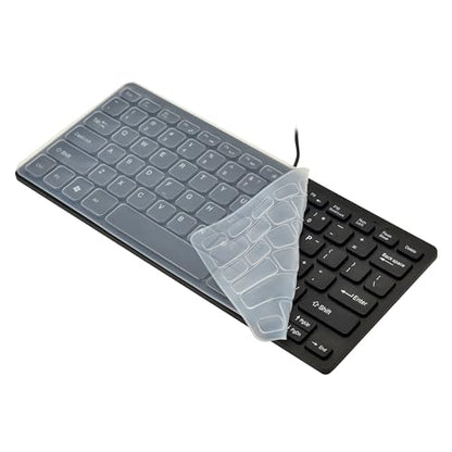 MCSaite Wired Mini Keyboard and Mouse Combo - with Keyboard Cover USB 60% Keyboard for Windows, PC, Laptop