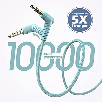 AILIHEN Kids Headphones, I35 On-Ear Headphones for School, Safe Volume 93dB, HD Mic Stereo Headphone for Kid Girls Boys, Foldable 3.5mm Wired for Chromebook, Laptop, Computer, Tablet (Blue) - color: Indigo