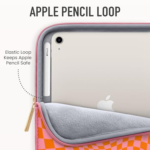 Vandel Slim & Protective Tablet Sleeve for 9-11 inch iPads A16, 11" iPad Pro, 10.9" iPad,10.2" iPad, 10.9" iPad Air, 11 Inch Samsung Galaxy Tab A9+, Bag Fits Magic Keyboard - color: b. Pink Checker, size: 9-11 Inch Tablet