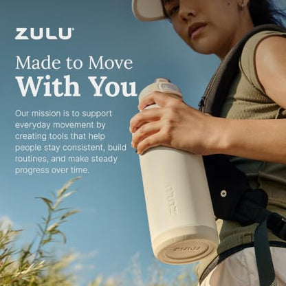 ZULU Powerfill Pro 32oz Stainless Steel Water Bottle - You're Wild Flower - color: Primrose Pink, style: 32oz
