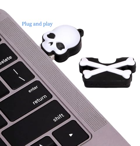 64GB USB 2.0 Flash Drive Cartoon Novelty Halloween Human Skeleton Memory Stick Silicone Rubber Pendrive Black - color: HalloweenX, size: 64GB 2.0