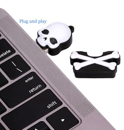 64GB USB 2.0 Flash Drive Cartoon Novelty Halloween Human Skeleton Memory Stick Silicone Rubber Pendrive Black - color: HalloweenX, size: 64GB 2.0