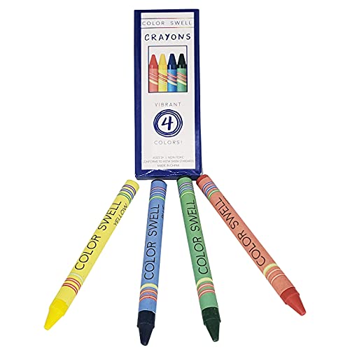 Color Swell Bulk Crayons, 4 Crayon Colors Per Pack, 300 Packs (1200 Total) - size: 300 Packs / 1200 Crayons