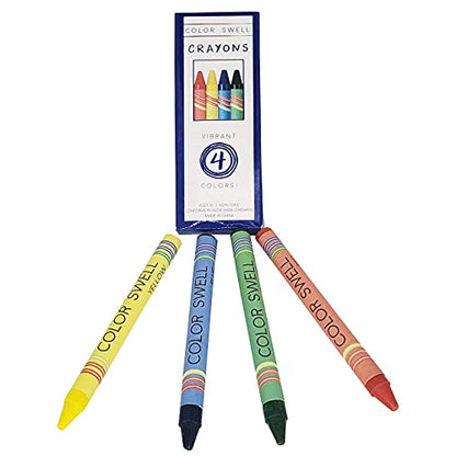 Color Swell Bulk Crayons, 4 Crayon Colors Per Pack, 300 Packs (1200 Total) - size: 300 Packs / 1200 Crayons
