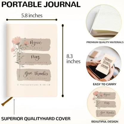Bible Gifts for Women, Christian Hard Shell Journal Notebook, College Ruled Notebook, Inspirational Hardcover Notebooks, Journals for Writing Note Taking Planner 200 Sheets (5.8 x 8.3) - color: Multi 1556