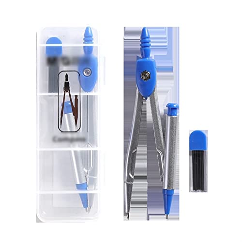 KUYWLMKMZZ Drawing Compass Stainless Steel Math Geometry Kit Compass Multifunctional Metal Drafting Drawing Tool School Student Stationery Geometry Set (Color : A) - color: A