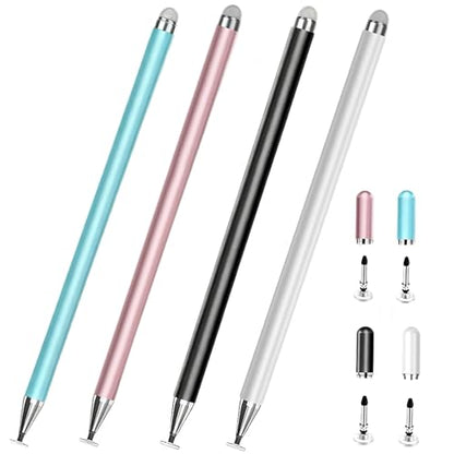 Stylus Pen for Samsung Galaxy Tab A11+/A11/A9+/A8 Plus/A8/A7 Compatible with iPad iOS/Android 15/14 Tablet All Touch Devices Universal High Sensitive S Pen (Black+White+Blue+Pink) - color: Black+White+Blue+Pink