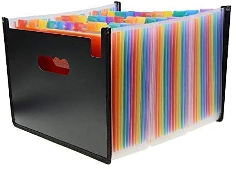 36 Pockets Accordian File Organizer,Expanding File Folder,Filing Folders,Expandable A4/Letter Size Folder, Accordion Document Organizer,Portable Paper/Bill/Receipt Folders with 2 A-Z Blank Tabs