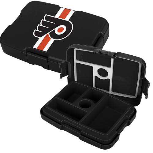FOCO NHL Unisex-Adult Officially Licensed Team Color Stripe Primary Logo Hockey Leak Proof 5 Compartment Bento Lunch Box - Philadelphia Flyers - color: Philadelphia Flyers